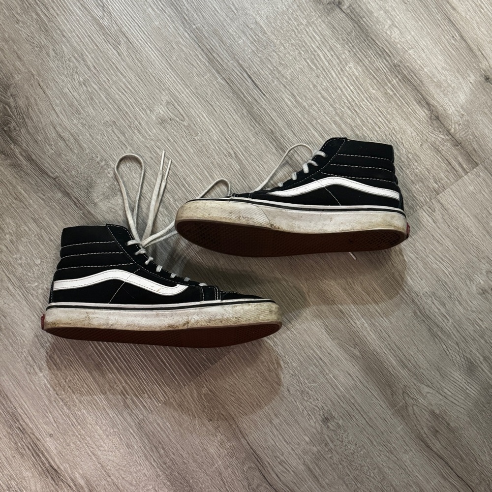 Vans Black and White Sk8 Hi Shoe